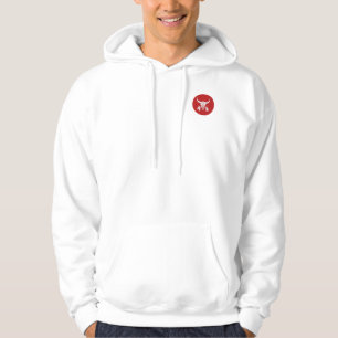 Red Ghost Dance Buffalo kreisen Männer weißen Hood Hoodie