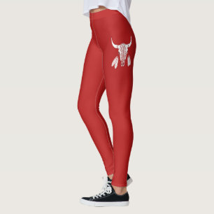 Red Ghost Dance Buffalo Leggings