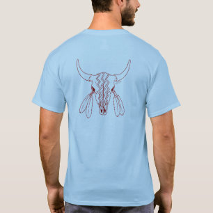 Red Ghost Dance Buffalo Line blauer T - Shirt zurü
