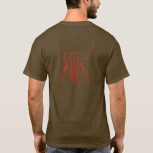 Red Ghost Dance Buffalo Line brauner T - Shirt zur