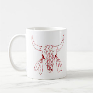 Red Ghost Dance Buffalo Line Tasse