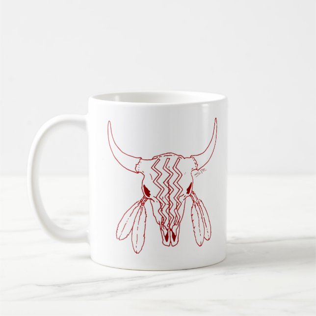 Red Ghost Dance Buffalo Line Tasse (Links)