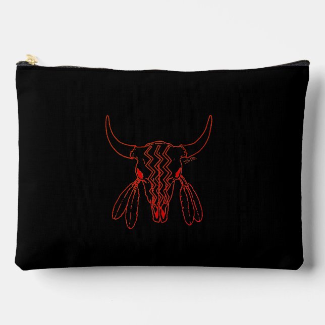 Red Ghost Dance Buffalo Linie schwarzer Beutel (Vorderseite)