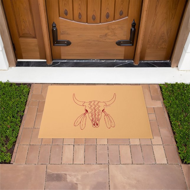 Red Ghost Dance Buffalo Linie tan Doormat Fußmatte (Außenbereich)