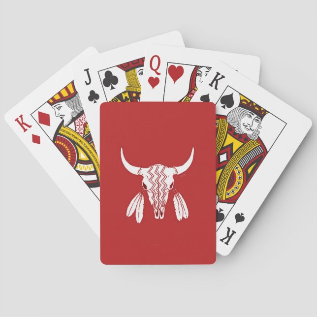 Red Ghost Dance Buffalo Poker spielen Karten Spielkarten (Rückseite)