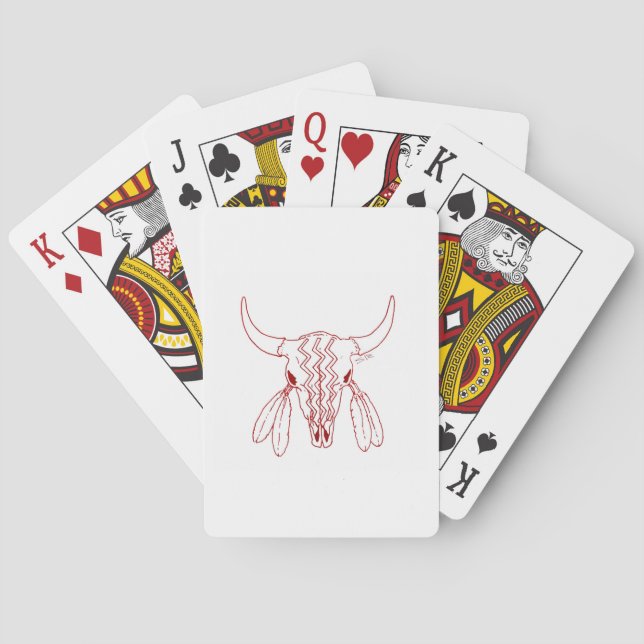 Red Ghost Dance Buffalo Poker Spielkarten (Rückseite)
