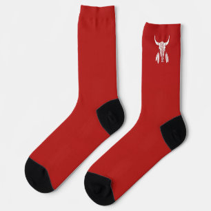 Red Ghost Dance Buffalo Premium Socken