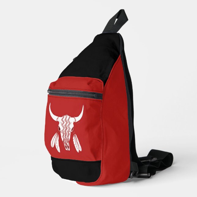 Red Ghost Dance Buffalo Rb Tragetasche Rucksack (Rechte Ecke)