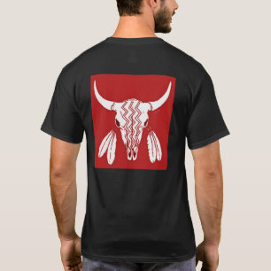 Red Ghost Dance Buffalo Schwarzer T - Shirt zurück