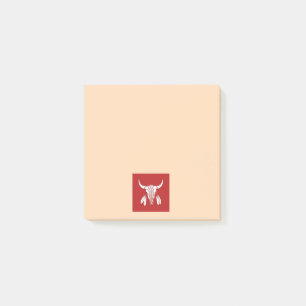 Red Ghost Dance Buffalo tan Note Pads Post-it Klebezettel