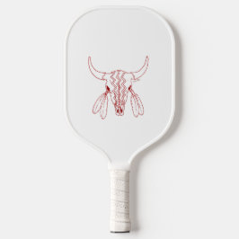 Red Ghost Dance Buffalo Weißer Pickleball Paddel Schläger