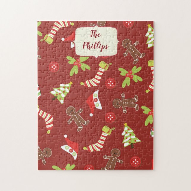 Red Gingerbread Man Glee Puzzle (Vertikal)