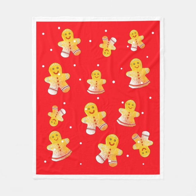 Red Gingerbrot Fleece Blanket (Vorderseite)