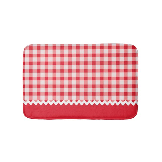 Red Gingham Bath Mat Badematte (Vorderseite)