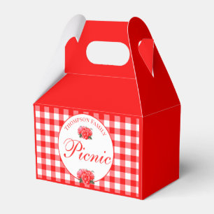 Red Gingham Buffalo Karo Picnic Custom Gevor Box Geschenkschachtel