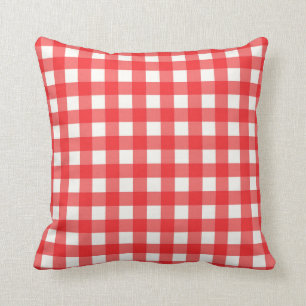 Red Gingham Checkered Pattern Kissen