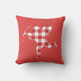 Red Gingham Cupid Kissen