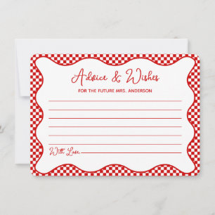 Red Gingham Das ist eine weitere Brautparty Advice Mitteilungskarte