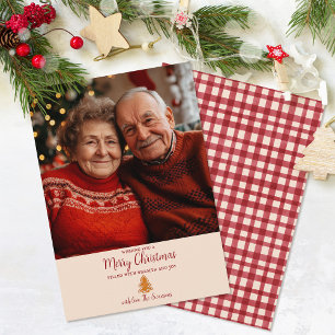 Red Gingham Gingerbread Tree 1 Foto Weihnachten