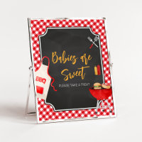 Red Gingham GRILLEN Baby Shower Babies sind süß