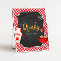Red Gingham GRILLEN Baby Shower Drinks