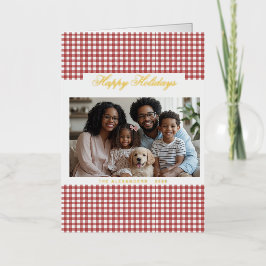 Red Gingham Holiday Foto Foil