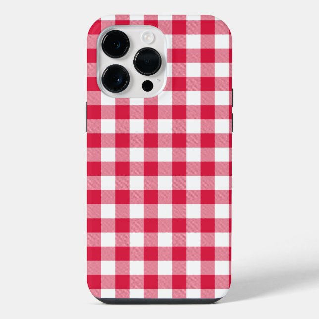 Red Gingham iPhone Hülle (Rückseite)