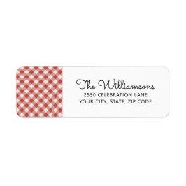 Red Gingham Karo Karierte benutzerdefinierte Rücks