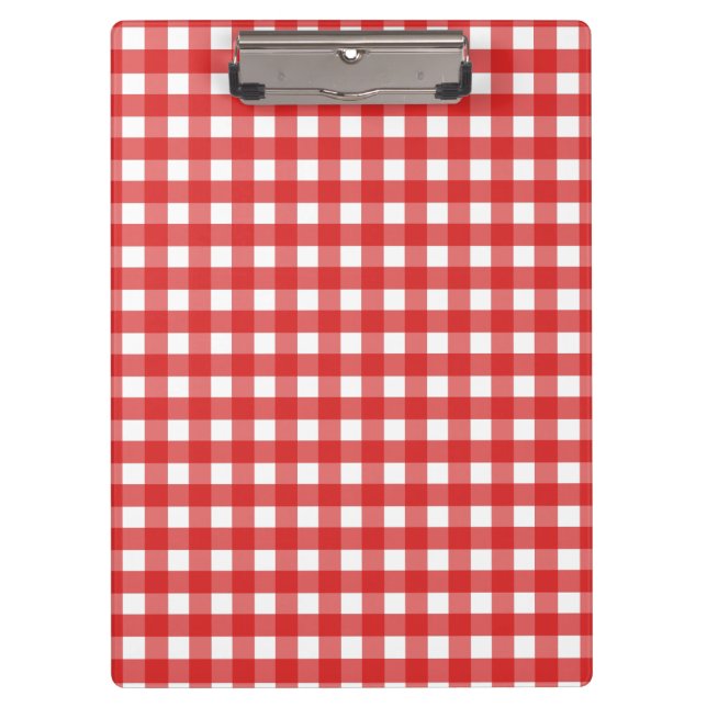 Red Gingham Klemmbrett (Vorderseite)