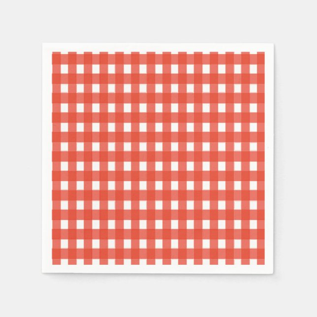 Red Gingham Napkins Serviette (Vorderseite)