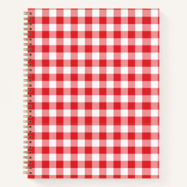 Red Gingham Notebook Notizbuch