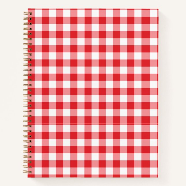 Red Gingham Notebook Notizbuch (Vorderseite)