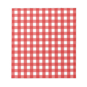 Red Gingham Notizblock