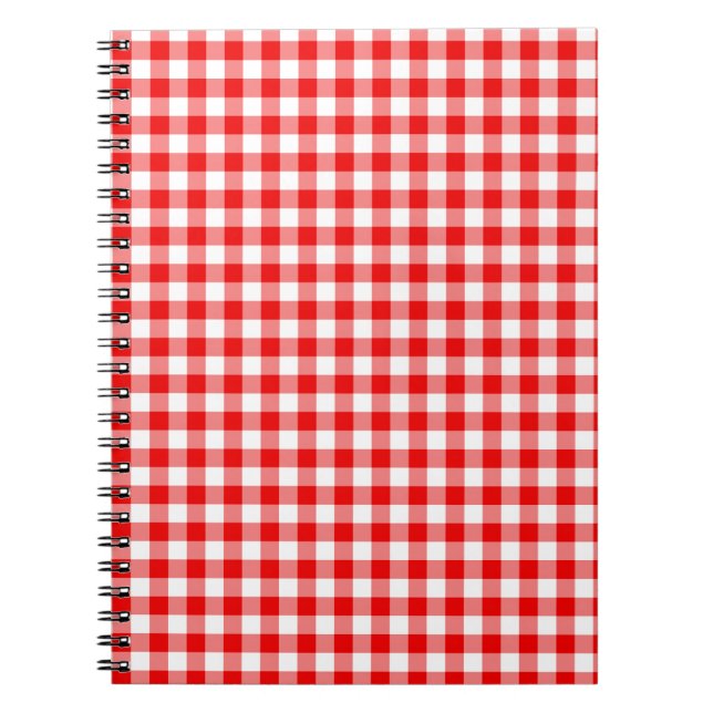 Red Gingham Notizblock (Vorderseite)