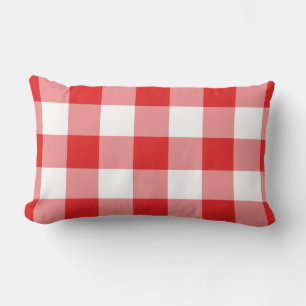 Red Gingham Pattern Lendenkissen