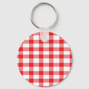 Red Gingham Schlüsselanhänger