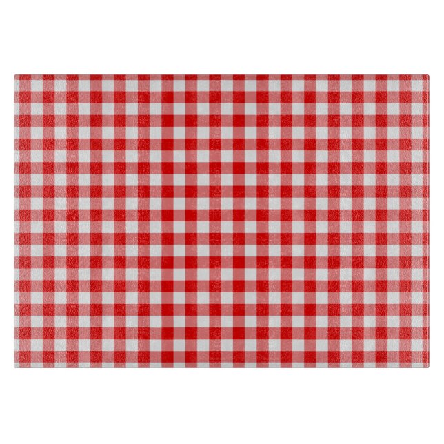 Red Gingham Schneidebrett (Vorderseite)