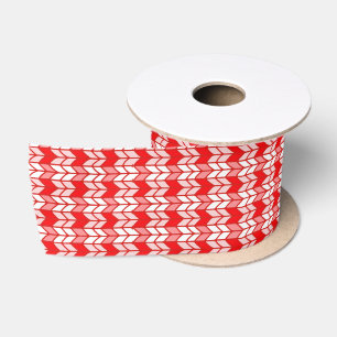 RED GINGHAM STRICK 3" Wide Satin Ribbon Satinband