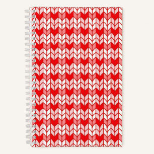 RED GINGHAM STRICK 5.5x8.5 SpiralNotebook Notizbuch
