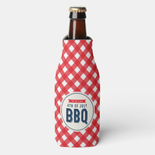 Red Gingham und Blue 4. Juli GRILLEN Flaschenkühler