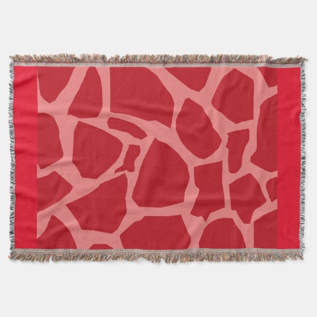 Red Giraffe Texture Throw Blanket Decke (Vorderseite)