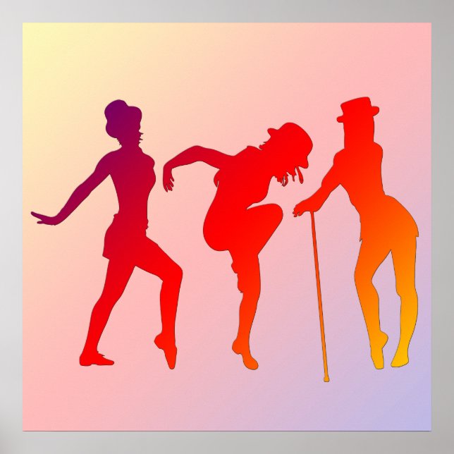 Red Girls Dancing Jazz Poster (Vorne)