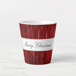 Red Glam Tinsel Stripes Milchtasse