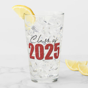 Red Glitzer Class 2025 Glas