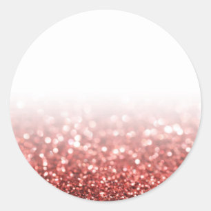 Red Glitzer Custom Trendy Runder Aufkleber