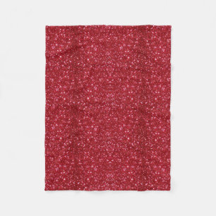 Red Glitzer Fleece Blanket