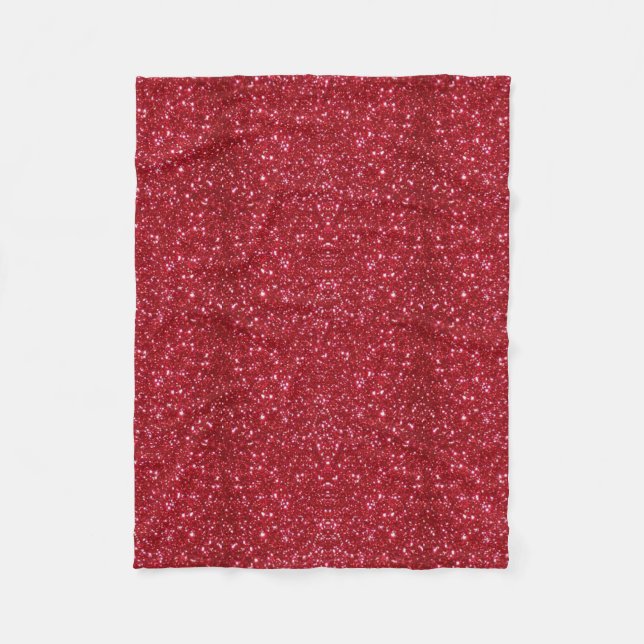 Red Glitzer Fleece Blanket (Vorderseite)