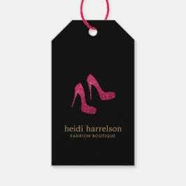 Red Glitzer Heelses Boutique Fashion Black Geschenkanhänger