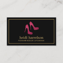 Red Glitzer Heelses Boutique, Postmark Seller Blac