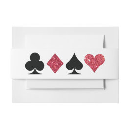 Red Glitzer Las Vegas Wedding Einladung Bellyband Einladungsbanderole